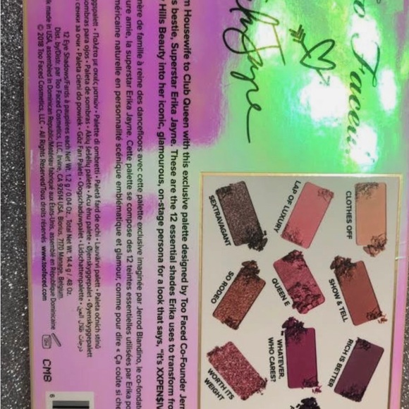 🌸Too Faced ~ Erika Jayne PRETTY MESS limited edition, eyeshadow palette 🌷🌸💐 - Picture 5 of 5